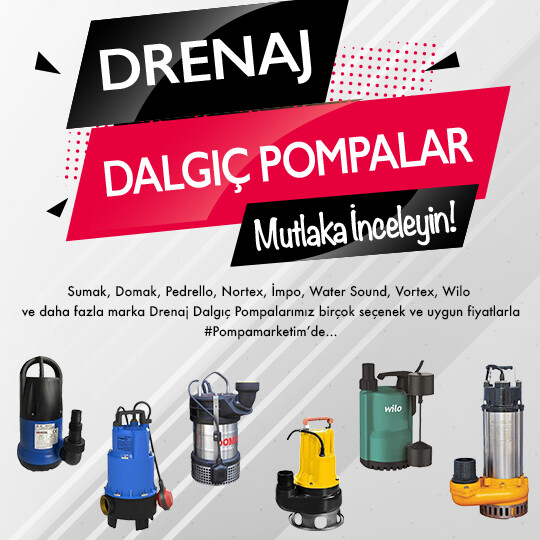 Drenaj Dalgıç Pompalar