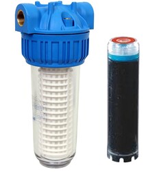 Aquafer 10 İnch Aktif Karbon Tüp Su Filtresi 1 inc Su Tatlandırıcı - 1