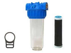 Aquafer 10 İnch Blok Karbon Tüp Su Filtresi 1 inc Su Tatlandırıcı - 1