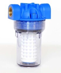 Aquafer 5 İnch Yıkanabilir Paslanmaz Mazot Süzme Filtresi 3/4 inc 100 Mikron Filtre Kabı - 1