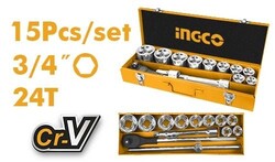 Endüstriyel 15 Parça 3/4 İnch Lokma Seti - Ingco