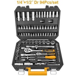 Endüstriyel 94 Parça 1/4 İnch ve 1/2 İnch Lokma Seti - Ingco