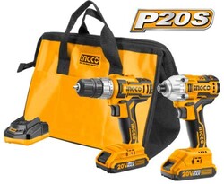 Li-ion Akülü 2 li Kombo Set - Matkap ve Vidalama 20V 2.0Ah - 1