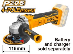 Li-ion Akülü Avuç Taşlama 115 MM 20V 2.0Ah - 1