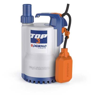 Pedrollo TOP-3 Flatörlü Plastik Gövdeli Drenaj Dalgıç Pompa 10 mss 15.6 m3/h - 1