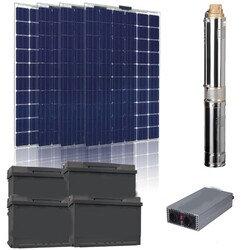 Sumak 4SDM310 SLR Solar Güneş Enerjili Dalgıç Pompa 1000 Watt + Akülü Sistem - Sumak Pompa