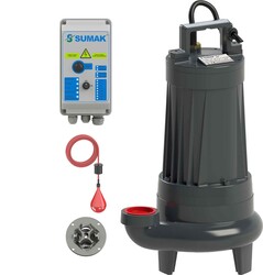 Sumak SBRT30/2-P Parçalayıcı Bıçaklı Foseptik Dalgıç Pompa Trifaze (380V) 3Hp - Sumak Pompa