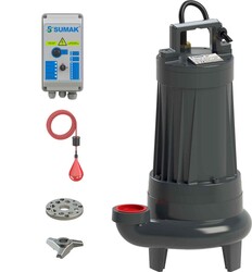 Sumak SBRT40/2 Bıçaklı Foseptik Dalgıç Pompa Trifaze (380V) 4 Hp - Sumak Pompa