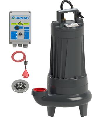 Sumak SBRT40/2-P Parçalayıcı Bıçaklı Foseptik Dalgıç Pompa Trifaze (380V) 4Hp