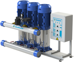 Sumak SHT16 C 750/6 Düşey Milli Kademeli Üç Pompalı Hidrofor 23 KAT 100 DAİRE - Sumak Pompa