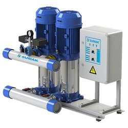 Sumak SHT6 B 150/8 Düşey Milli Kademeli Çift Pompalı Hidrofor 4 KAT 40 Daire - Sumak Pompa