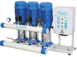 Sumak SHT6 C 180/10 Düşey Milli Kademeli Üç Pompalı Hidrofor 8 KAT 48 DAİRE - Sumak Pompa