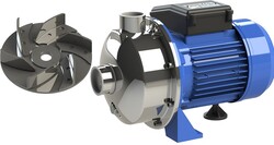 Sumak SMINOX/A-100-S Sıcak Su Paslanmaz Santrifüj Pompa Açık Fan 90 Derece Monofaze (220V) 1HP - 1