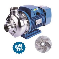 Varan DWK100T Açık Çarklı Komple Paslanmaz AISI 316 Santrifüj Pompa Trifaze 1 Hp 9 mss 12 m3/h - 1